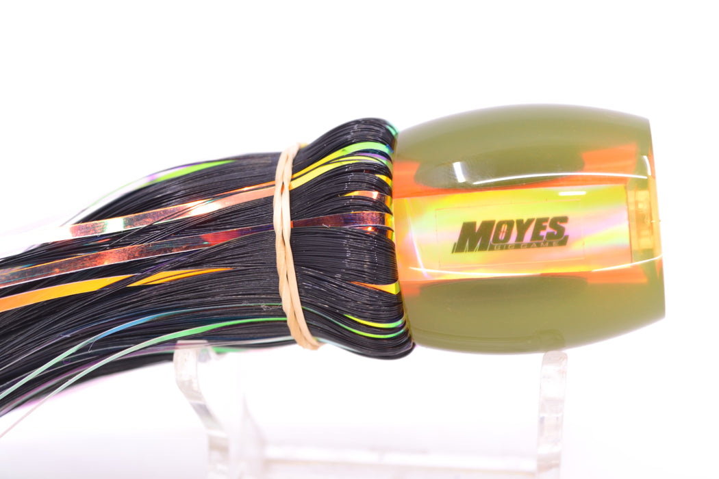 Moyes Lures Orange Awabi Black Back Small Secret 9" 1.6oz Skirted Black Hair