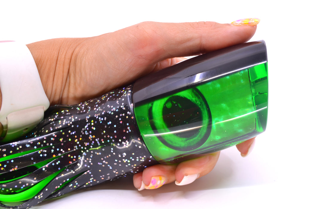 Marlin Magic Green MOP Black Back Taxi Eyes Large Ruckus 14" 13oz Skirted Black/Green GZE