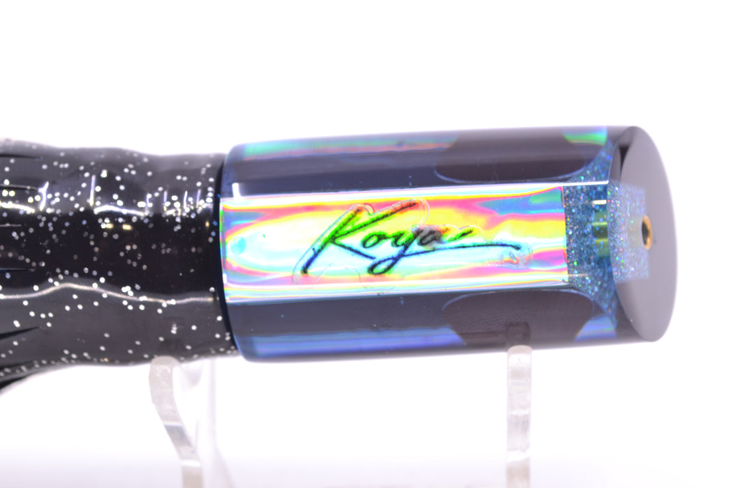 Koya Lures Ice Blue Rainbow Black Back Red Eyes Tube 9" 4.5oz Skirted Black