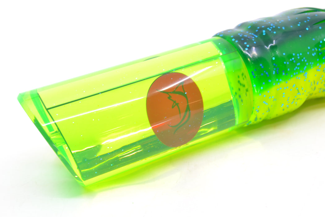 Bonze Lures Green Mirrored Red Eyes Fireball 16" 19.5oz Skirted Mahi