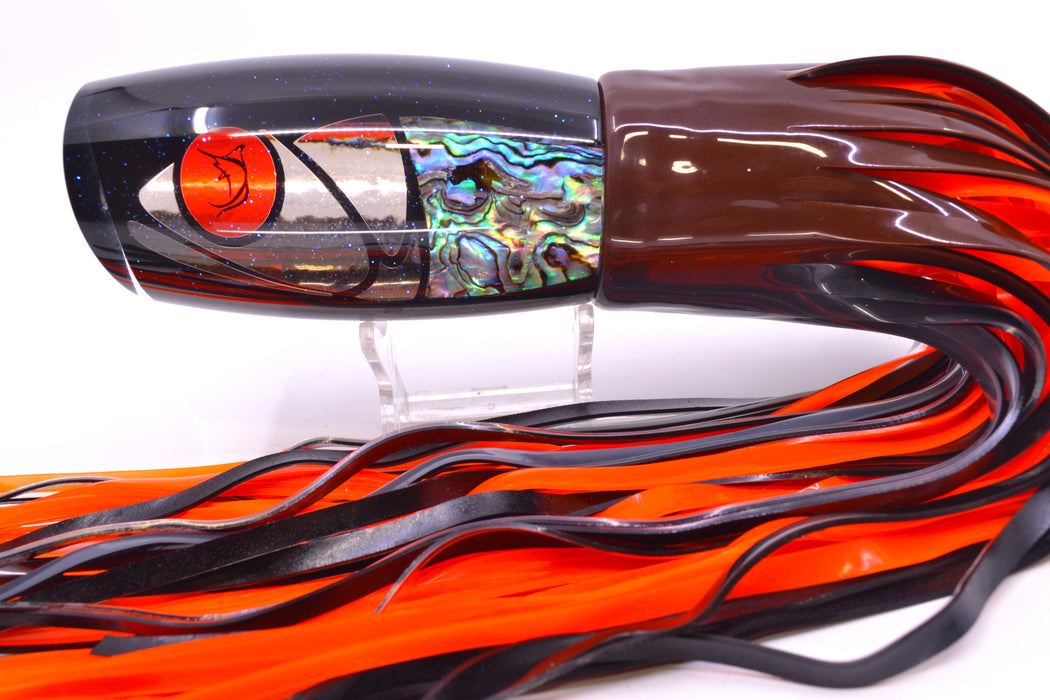 Bonze Lures Hydra Fish Red Eyes Violator 14" 17oz Skirted Root Beer-Silver Petrolero/Orange
