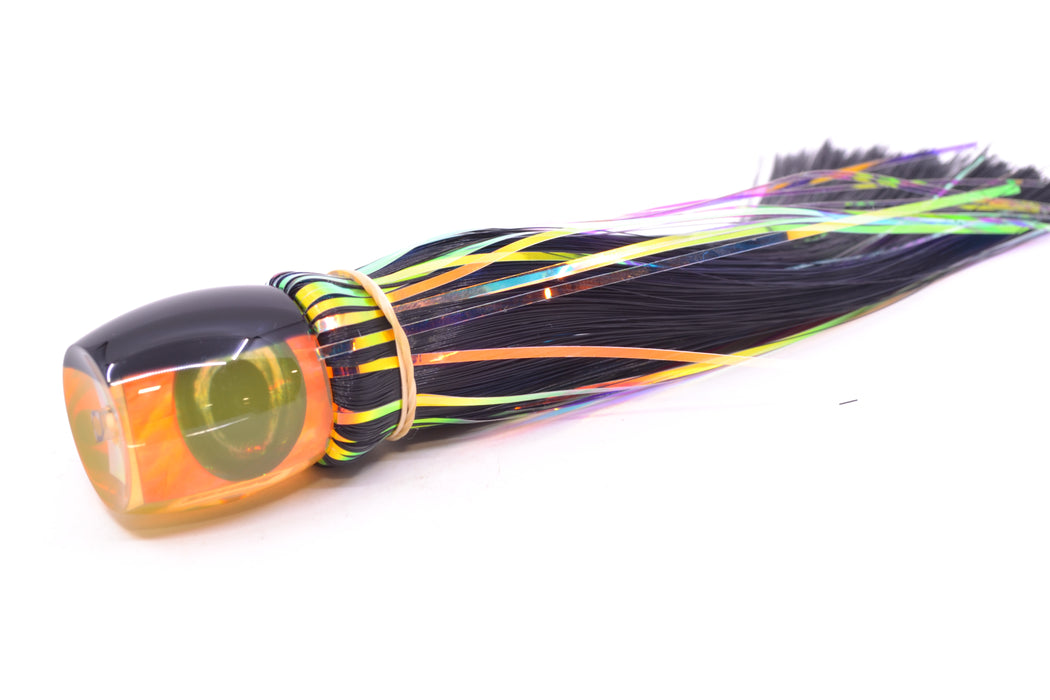Moyes Lures Orange Awabi Black Back Small Secret 9" 1.6oz Skirted Black Hair