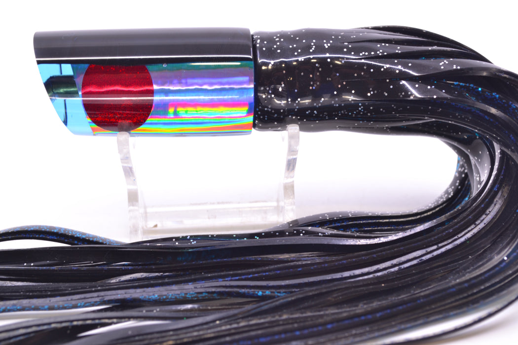 Koya Lures Ice Blue Rainbow Black Back Red Eyes Tube 9" 4.5oz Skirted Black