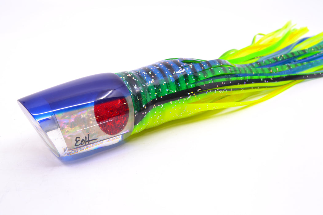 Marlin Magic White Awabi Blue Back Red Eyes Ruckus 12" 11oz Skirted Green-Black-Chartreuse GZE