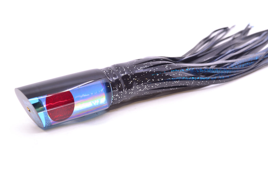 Koya Lures Ice Blue Rainbow Black Back Red Eyes Tube 9" 4.5oz Skirted Black