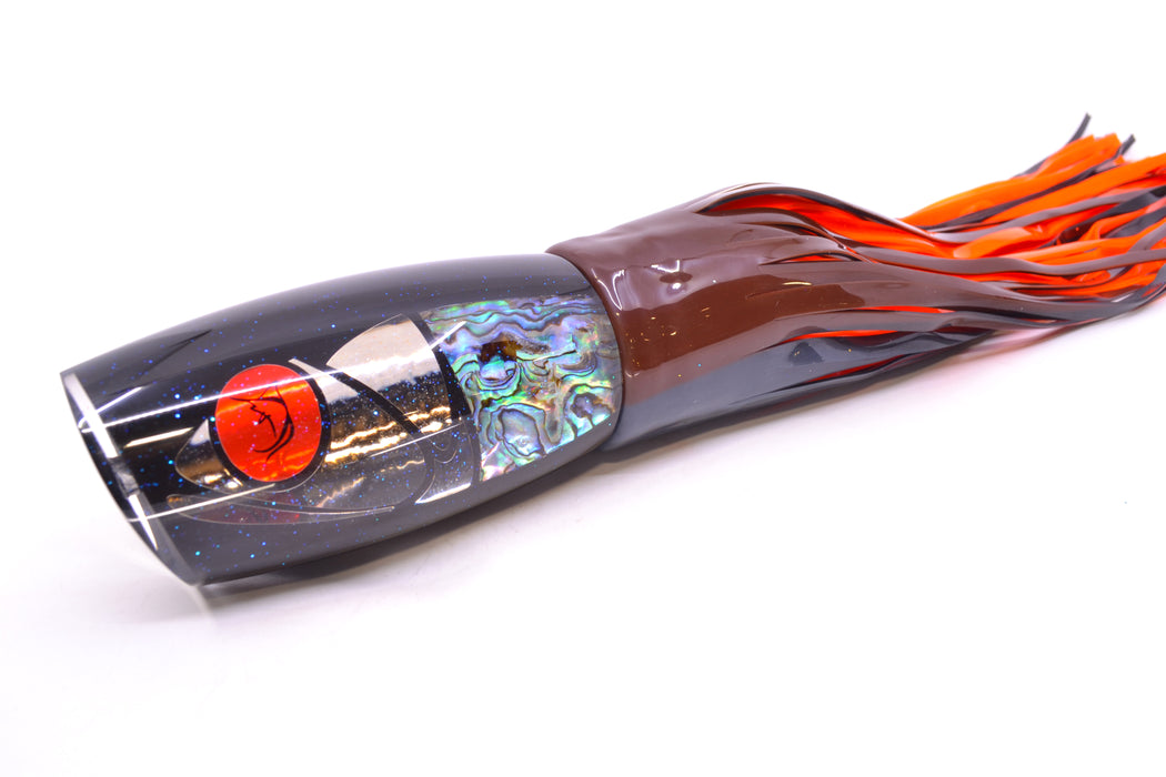 Bonze Lures Hydra Fish Red Eyes Violator 14" 17oz Skirted Root Beer-Silver Petrolero/Orange