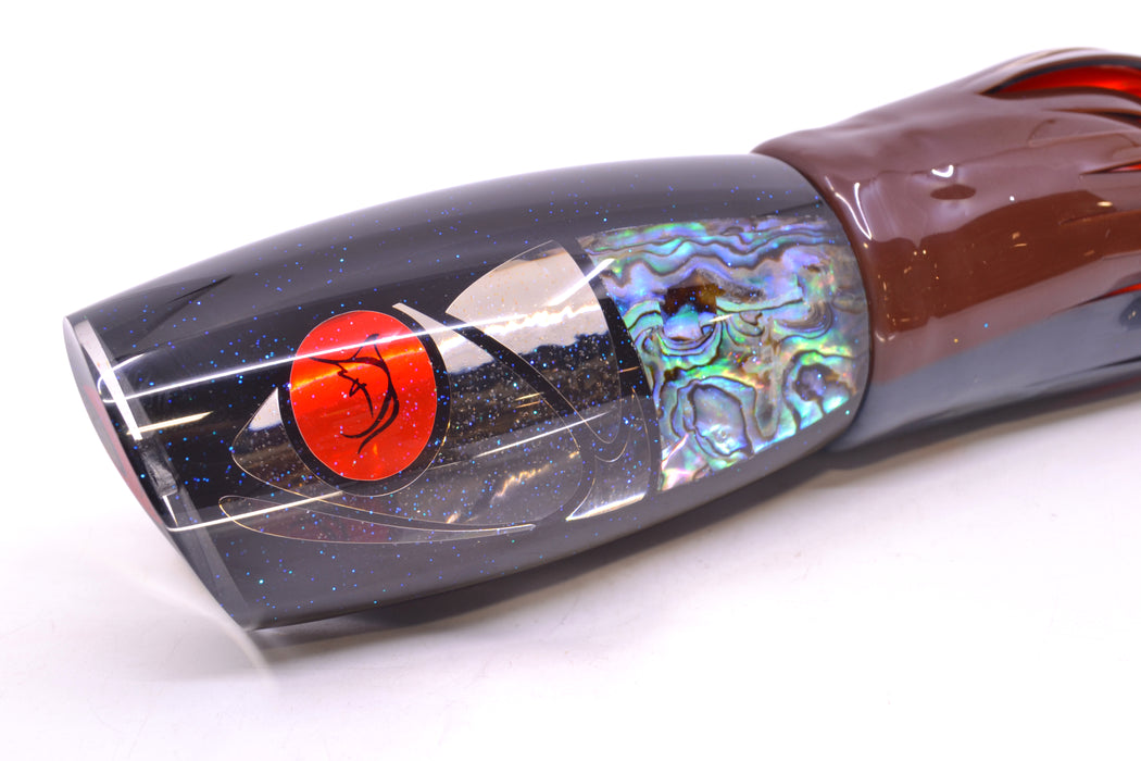 Bonze Lures Hydra Fish Red Eyes Violator 14" 17oz Skirted Root Beer-Silver Petrolero/Orange