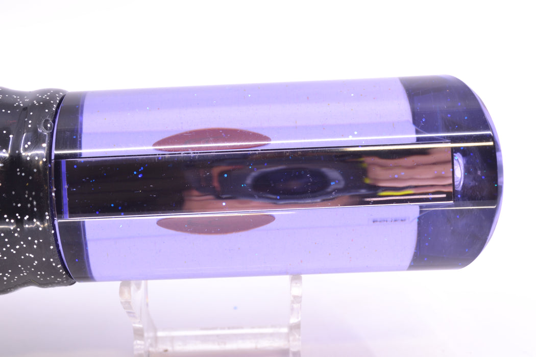 Bonze Lures Light Purple Mirrored Red Eyes Fireball 16" 19.5oz Skirted Black