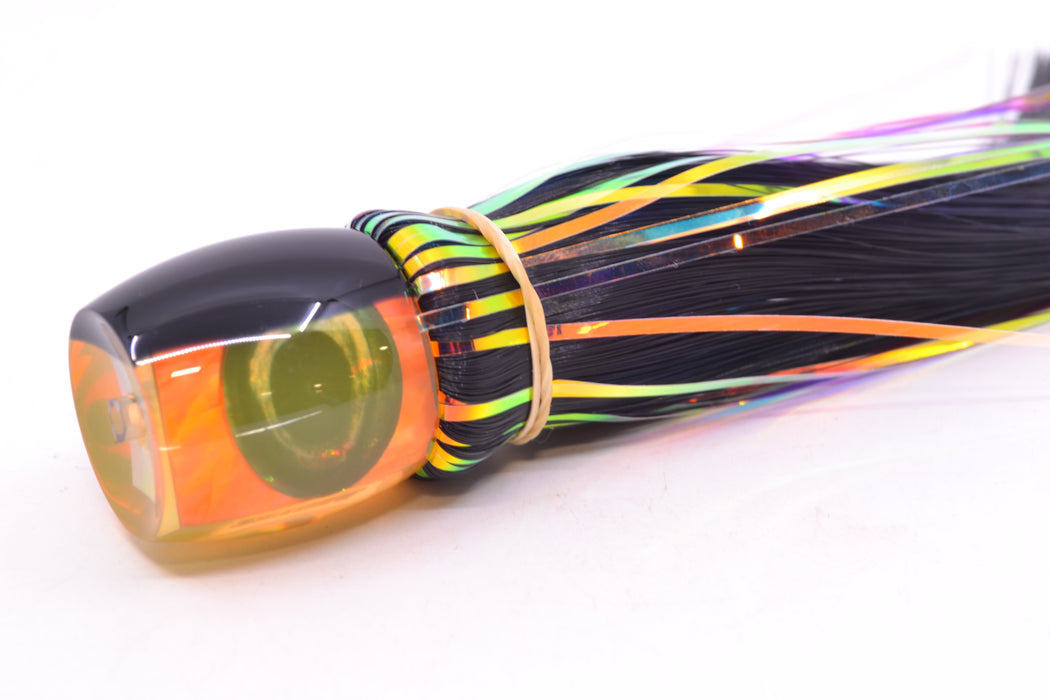 Moyes Lures Orange Awabi Black Back Small Secret 9" 1.6oz Skirted Black Hair