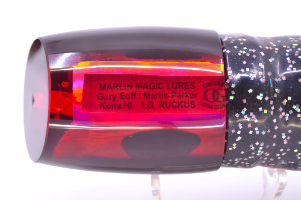 Marlin Magic Red Awabi Black Back Red Eyes Large Ruckus 14" 13oz Skirted Black/Red GZE