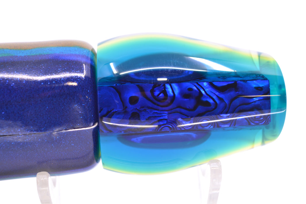Moyes Lures Yellowfin Paua-MOP Blue-Yellow Back Medium Sumo 12" 5.5oz FT Vinyl Yellowfin