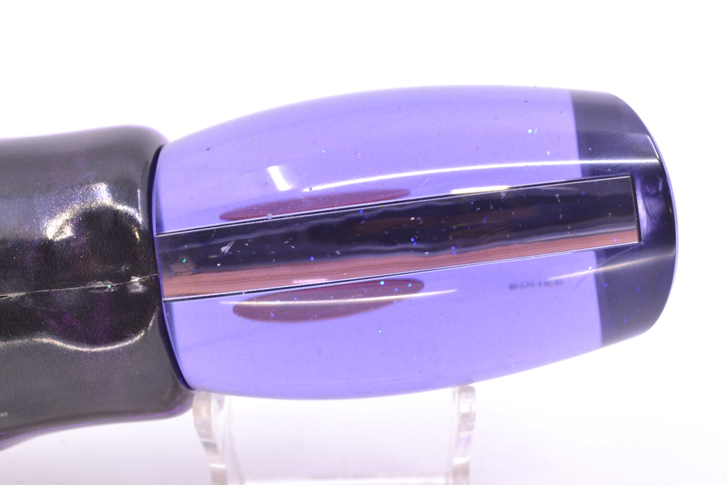 Bonze Lures Purple Mirrored Red Eyes TKO 14" 11.8oz Fire Tailz Vinyl Purple Drip