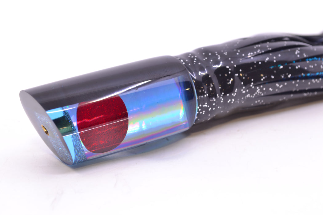 Koya Lures Ice Blue Rainbow Black Back Red Eyes Tube 9" 4.5oz Skirted Black