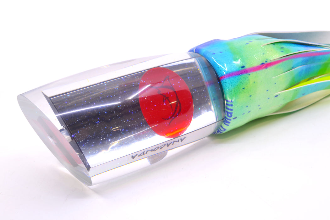 Bonze Lures Clear Mirrored Red Eyes Anaconda 16" 19oz FT Vinyl Mad Mahi GZE