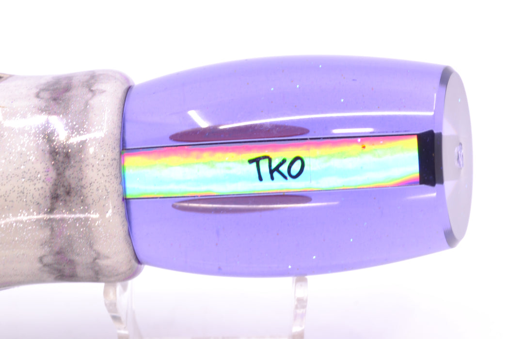 Bonze Lures Purple Mirrored Red Eyes TKO 14" 11.8oz Fire Tailz Vinyl Purple Drip