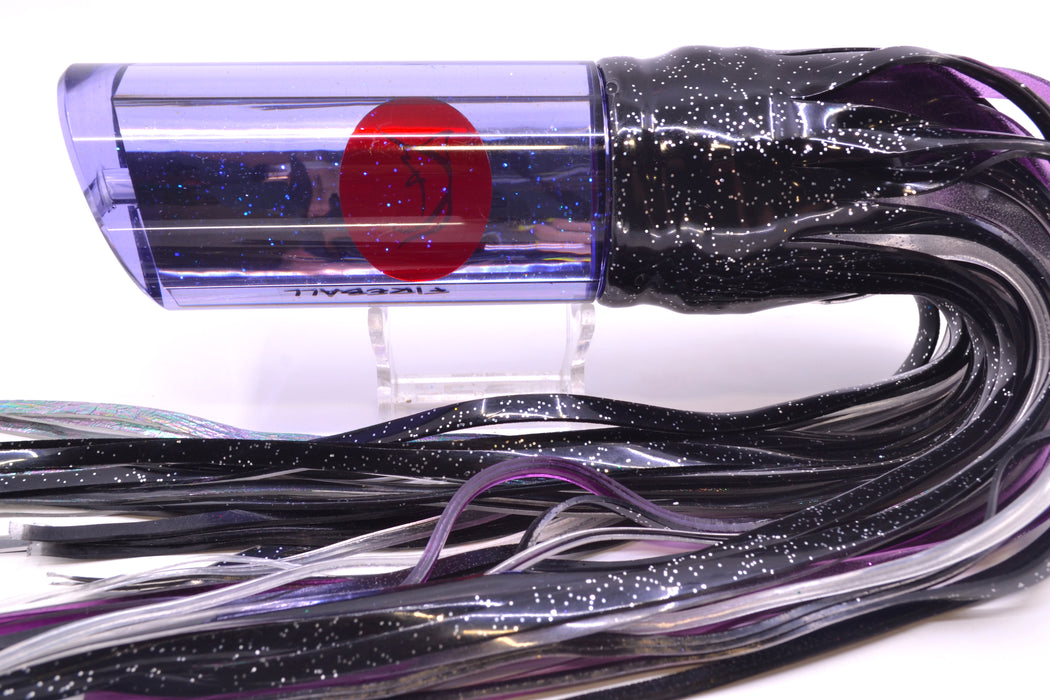 Bonze Lures Light Purple Mirrored Red Eyes Fireball 16" 19.5oz Skirted Black