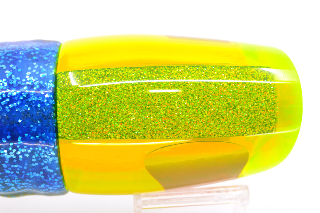 Koya Lures Chartreuse Rainbow Red Eyes XL 861 16" 19oz BOM Skirted Blue-Silver-Yellow