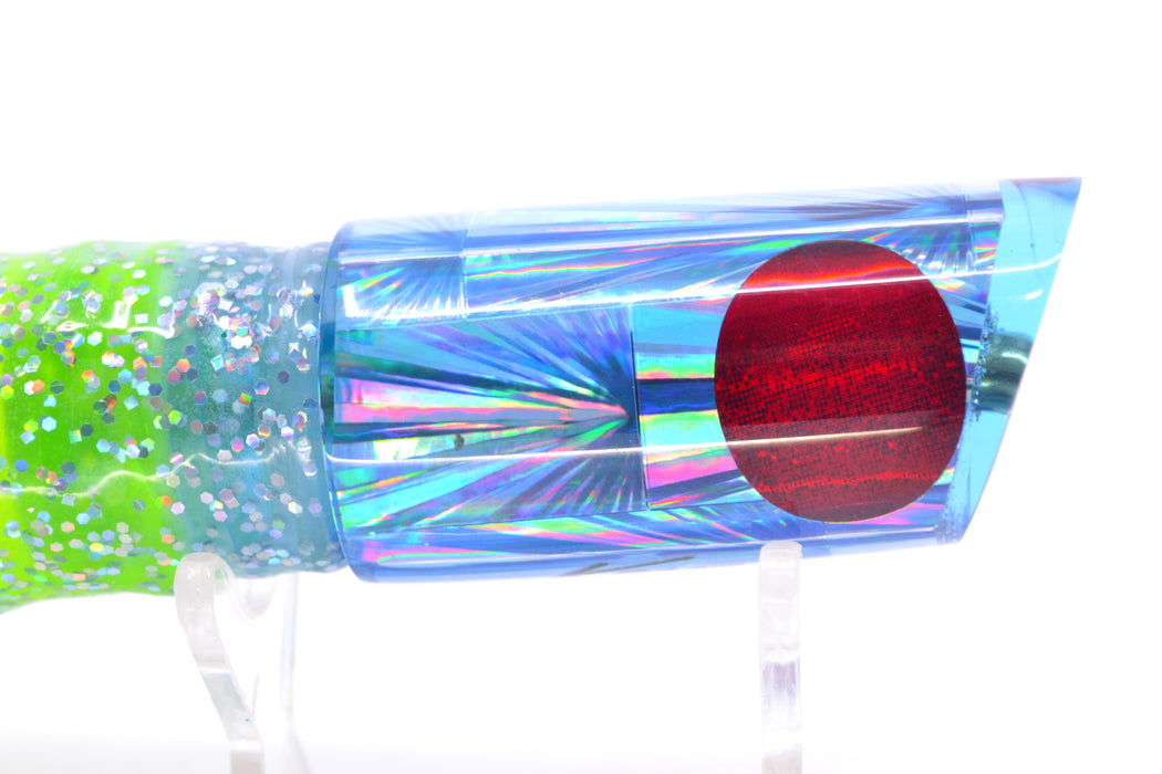 Koya Lures Ice Blue Rainbow Starburst Red Eyes Tube 9" 4.5oz Skirted Ice Blue/Rainbow GZE