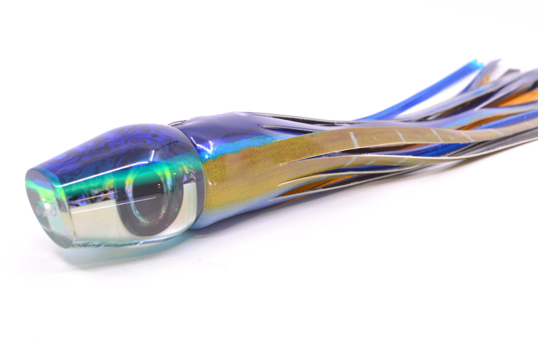 Moyes Lures Yellowfin Paua-MOP Blue-Yellow Back Medium Sumo 12" 5.5oz FT Vinyl Yellowfin