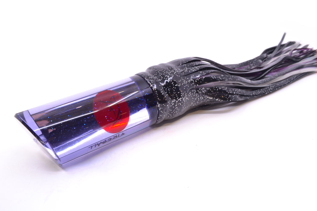 Bonze Lures Light Purple Mirrored Red Eyes Fireball 16" 19.5oz Skirted Black