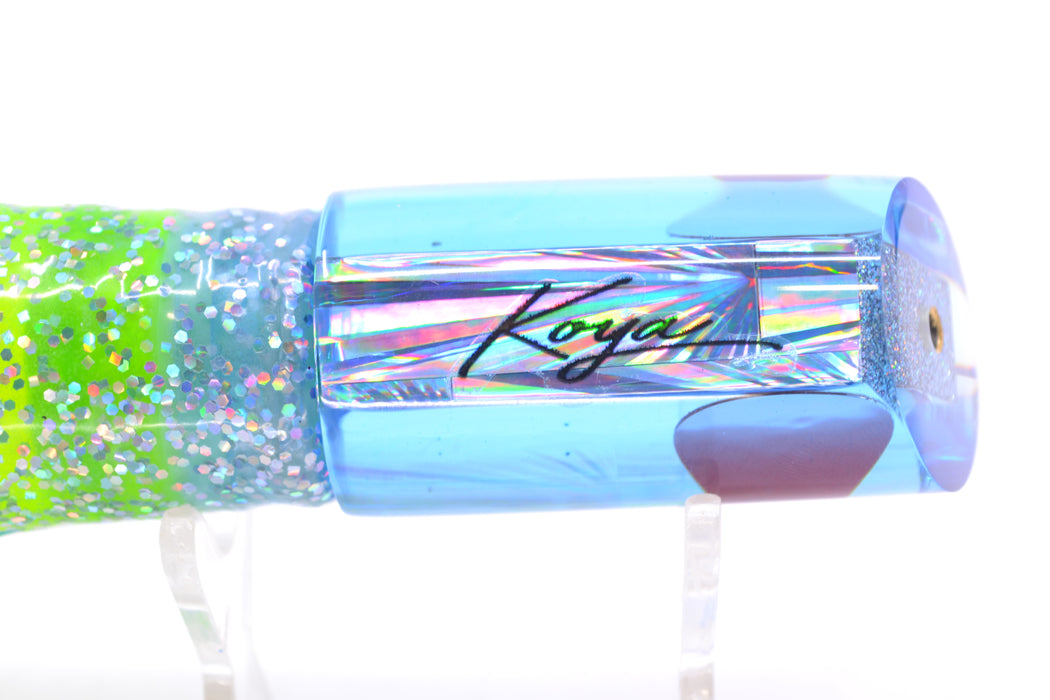 Koya Lures Ice Blue Rainbow Starburst Red Eyes Tube 9" 4.5oz Skirted Ice Blue/Rainbow GZE