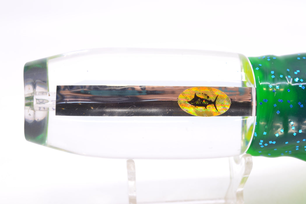 Aloha Lures Clear Mirrored No Eyes Large Gully Boy 12" 11oz Skirted Mahi GZE