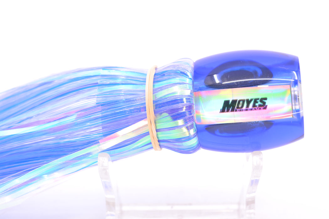 Moyes Lures Rainbow MOP Blue Back Small Secret 9" 1.6oz Skirted Mixed Blue-Lavender Hair
