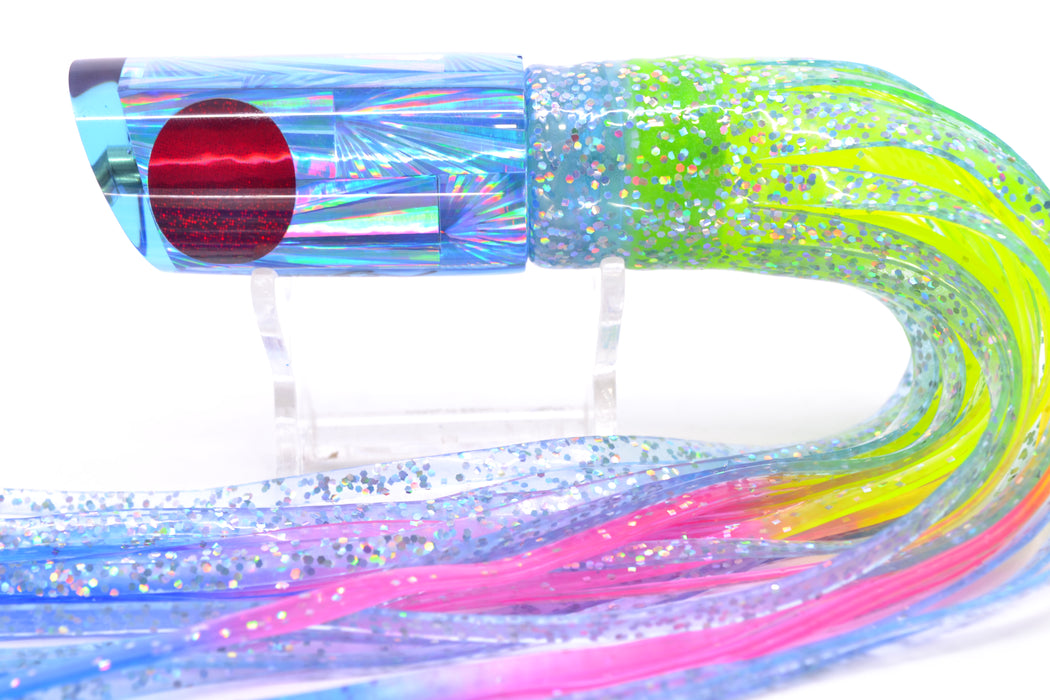 Koya Lures Ice Blue Rainbow Starburst Red Eyes Tube 9" 4.5oz Skirted Ice Blue/Rainbow GZE