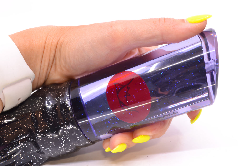 Bonze Lures Light Purple Mirrored Red Eyes Fireball 16" 19.5oz Skirted Black