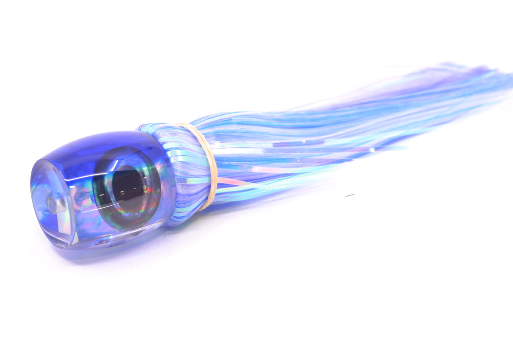 Moyes Lures Rainbow MOP Blue Back Small Secret 9" 1.6oz Skirted Mixed Blue-Lavender Hair