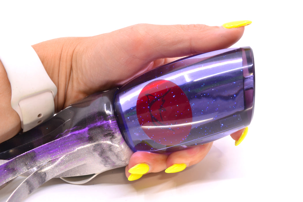 Bonze Lures Purple Mirrored Red Eyes TKO 14" 11.8oz Fire Tailz Vinyl Purple Drip
