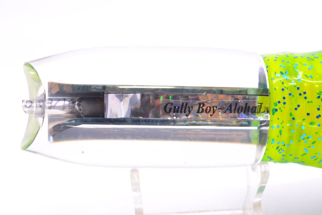 Aloha Lures Clear Mirrored No Eyes Large Gully Boy 12" 11oz Skirted Mahi GZE