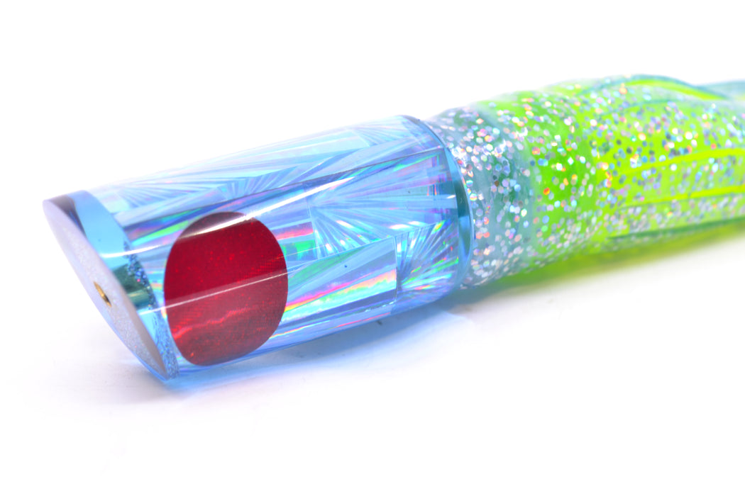 Koya Lures Ice Blue Rainbow Starburst Red Eyes Tube 9" 4.5oz Skirted Ice Blue/Rainbow GZE