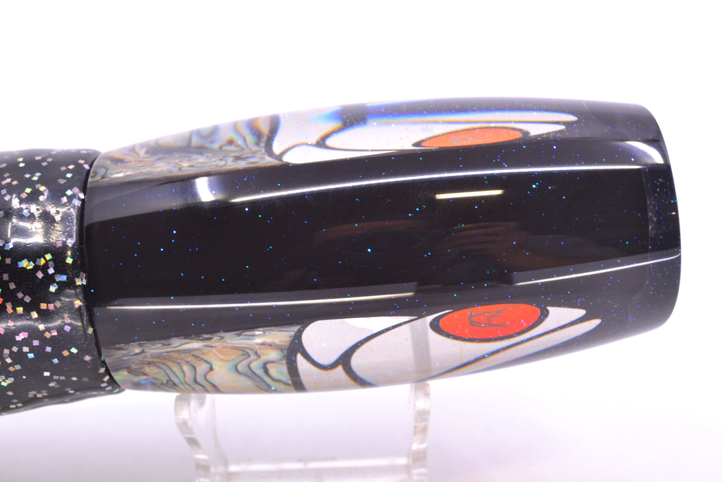 Bonze Lures Hydra Fish Red Eyes Violator 14" 17oz Skirted Black Aurora/Rainbow