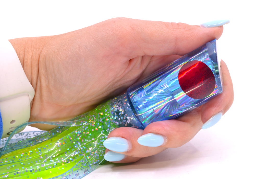 Koya Lures Ice Blue Rainbow Starburst Red Eyes Tube 9" 4.5oz Skirted Ice Blue/Rainbow GZE