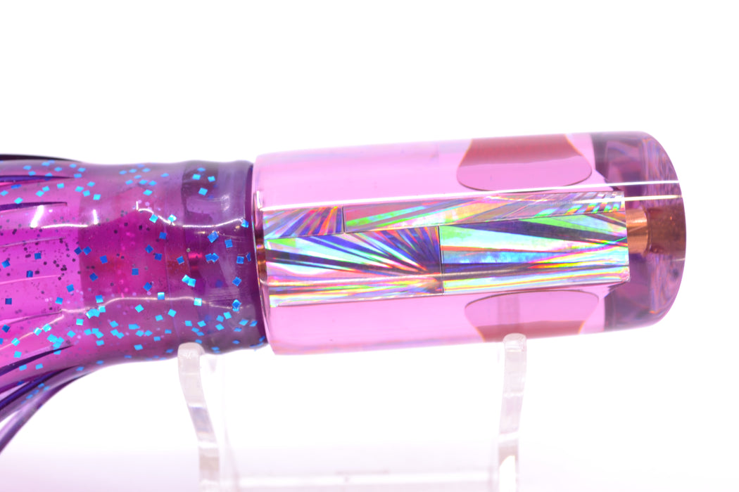 Koya Lures Purple Rainbow Starburst Red Eyes Tube 9" 4.5oz Skirted Purple/Pink GZE