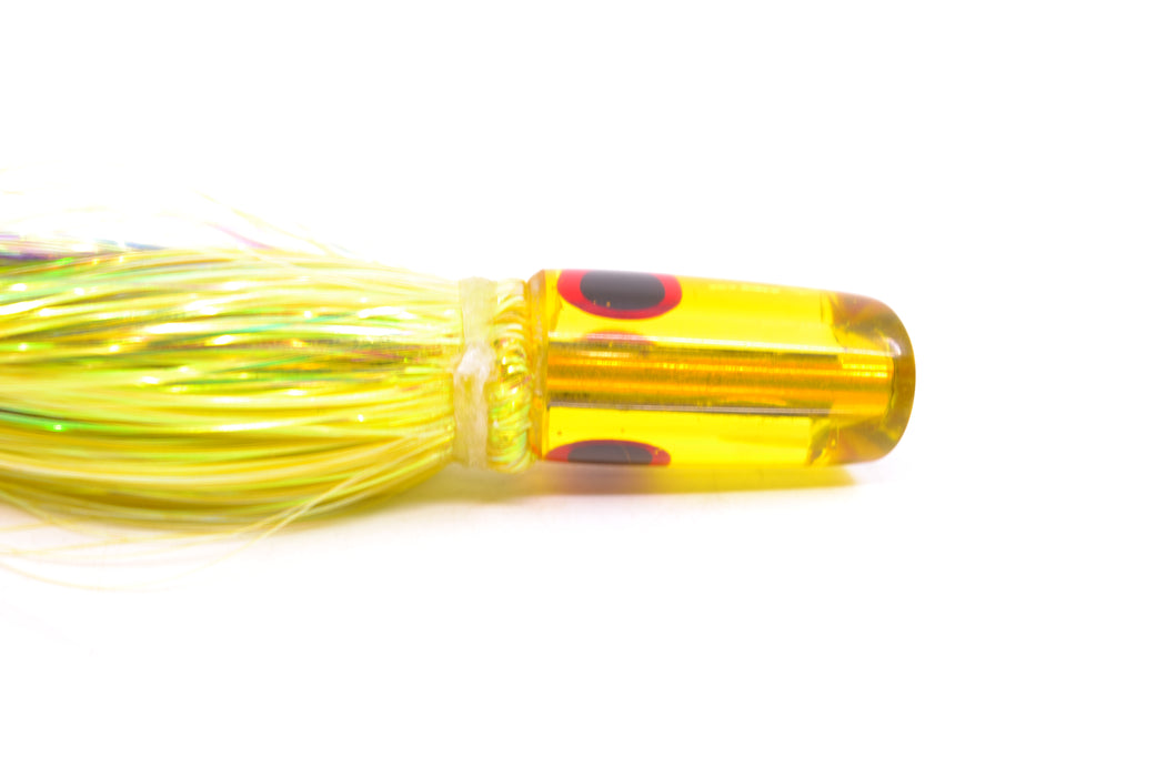 Coggin Lures Yellow Mirrored Mini Baby Peanut Stick 4.5" 1oz Flashabou Yellow/Black GZE