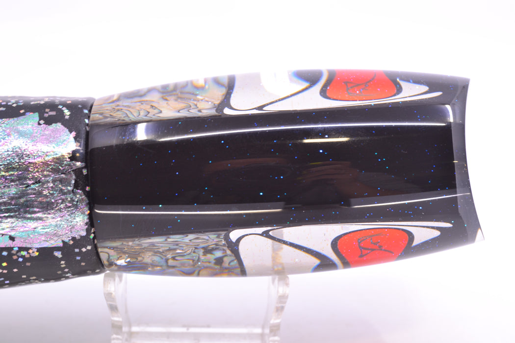 Bonze Lures Hydra Fish Red Eyes Violator 14" 17oz Skirted Black Aurora/Rainbow
