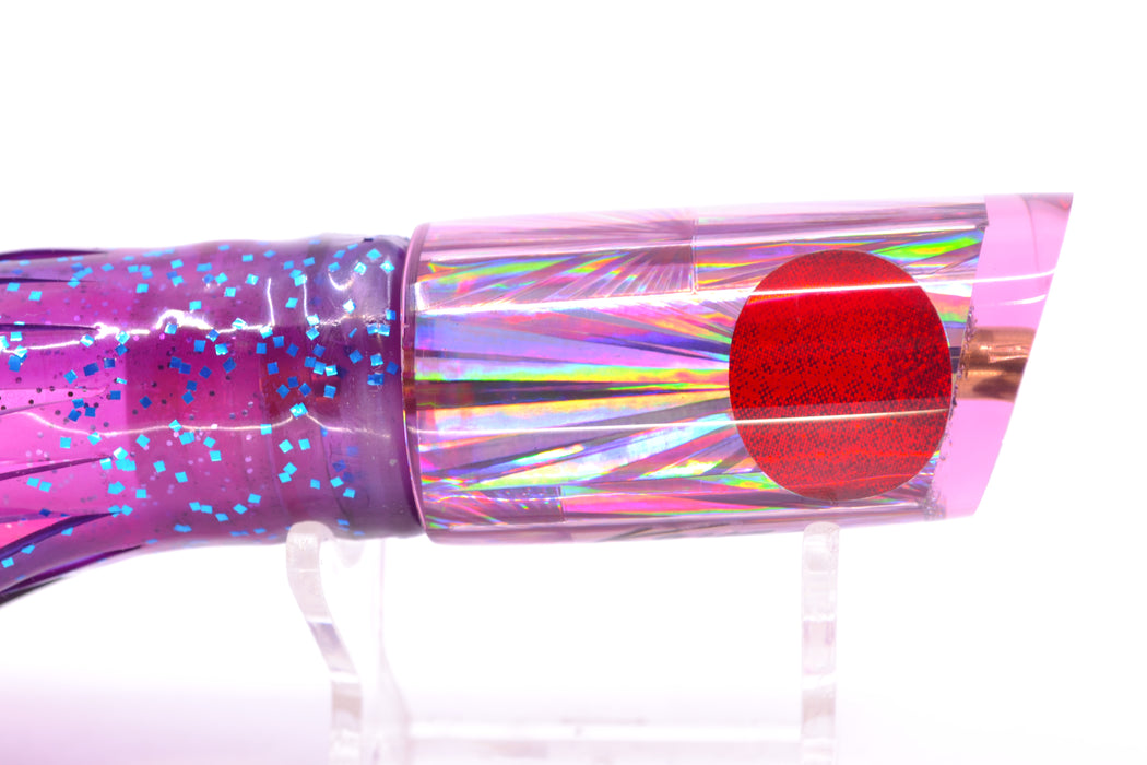 Koya Lures Purple Rainbow Starburst Red Eyes Tube 9" 4.5oz Skirted Purple/Pink GZE