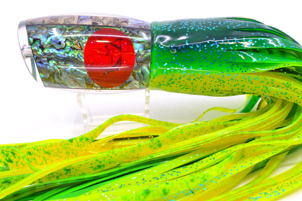 Bonze Lures Paua Shell Red Eyes TKO 14" 14.4oz Skirted Mahi
