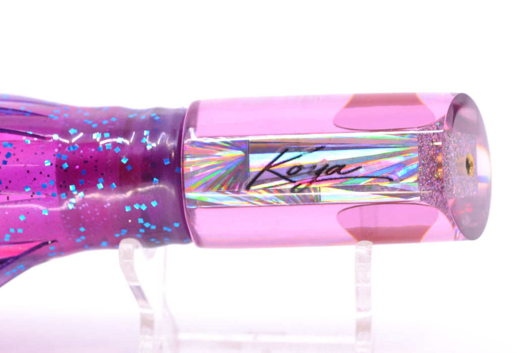 Koya Lures Purple Rainbow Starburst Red Eyes Tube 9" 4.5oz Skirted Purple/Pink GZE