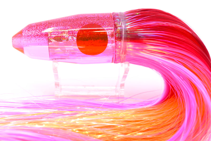 TANTRUM Lures Pink Rainbow Red Back Medium Bullet 9" 7oz Strobez Red-Pink/Orange