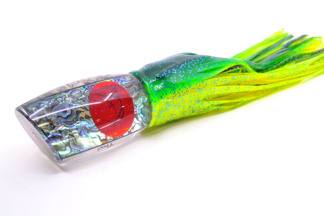 Bonze Lures Paua Shell Red Eyes TKO 14" 14.4oz Skirted Mahi