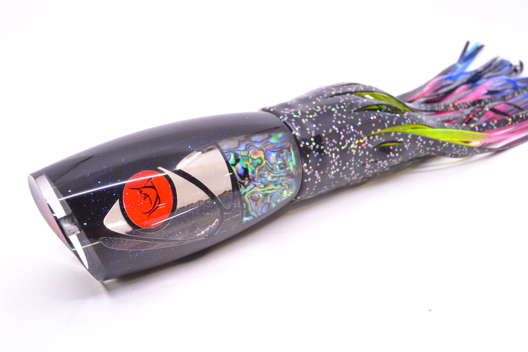Bonze Lures Hydra Fish Red Eyes Violator 14" 17oz Skirted Black Aurora/Rainbow