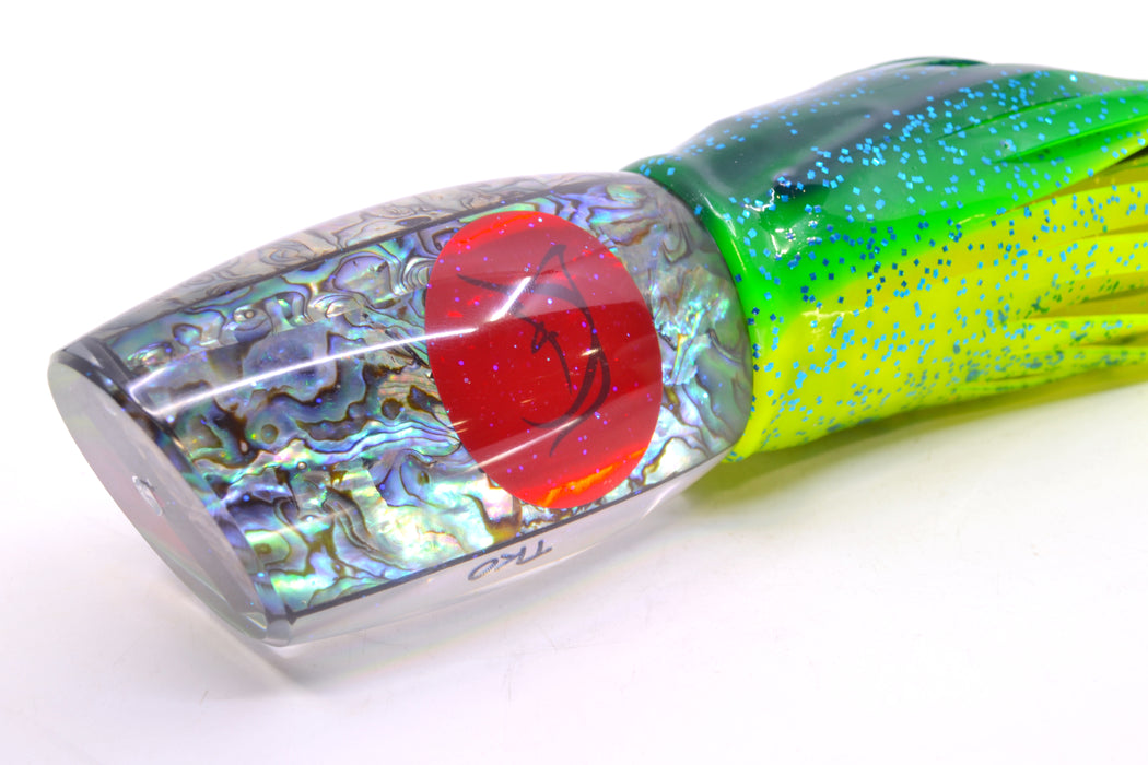 Bonze Lures Paua Shell Red Eyes TKO 14" 14.4oz Skirted Mahi