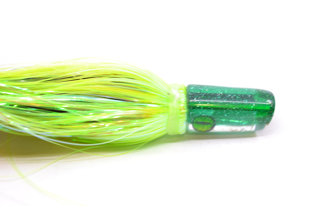 Coggin Lures Mirrored Green Back Mini Baby Peanut Stick 4.5" 1oz Flashabou Green/Black GZE