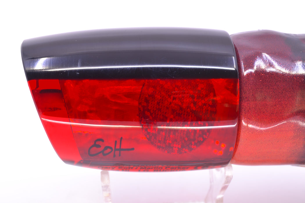 Marlin Magic Red Awabi Black Back Red Eyes Large Ruckus 14" 11.3oz FT Vinyl Red Tiger GZE