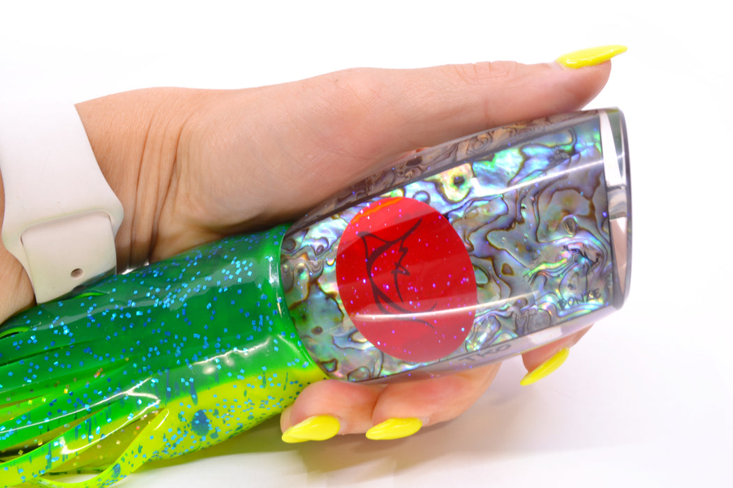 Bonze Lures Paua Shell Red Eyes TKO 14" 14.4oz Skirted Mahi