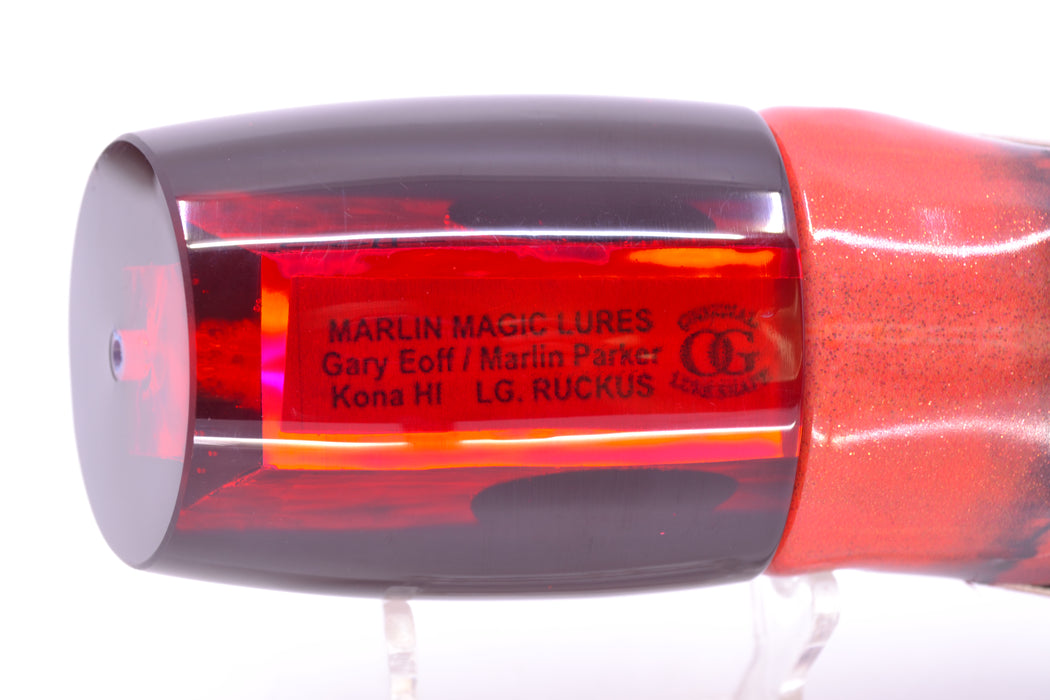 Marlin Magic Red Awabi Black Back Red Eyes Large Ruckus 14" 11.3oz FT Vinyl Red Tiger GZE