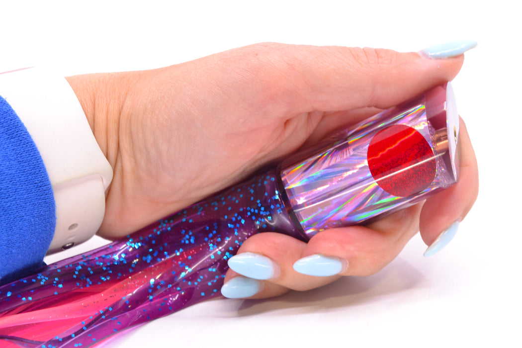 Koya Lures Purple Rainbow Starburst Red Eyes Tube 9" 4.5oz Skirted Purple/Pink GZE